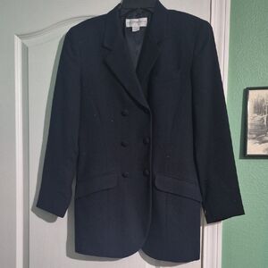 Liz Claiborne Navy Double-Breasted Blazer